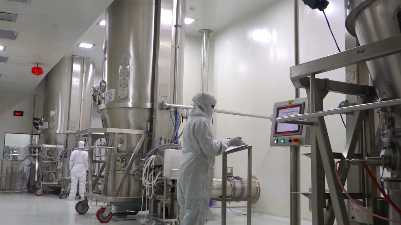 Sifting equipment in the production area